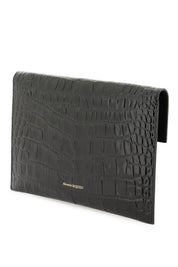 Alexander Mcqueen Skull Envelope Pouch   Black