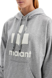 Isabel Marant Etoile Mansel Hoodie With Flocked Logo   Grey