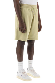 Maison Kitsune Replace With Double Quoteoversized Sporty Bermuda Shorts With Bold   Neutral