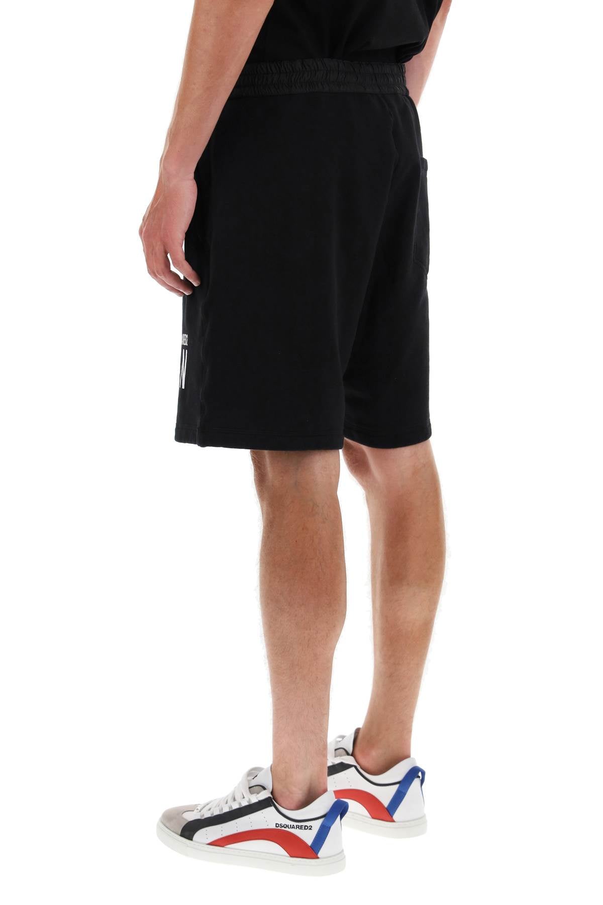 Dsquared2 Sweatshorts With Logo Print   Black