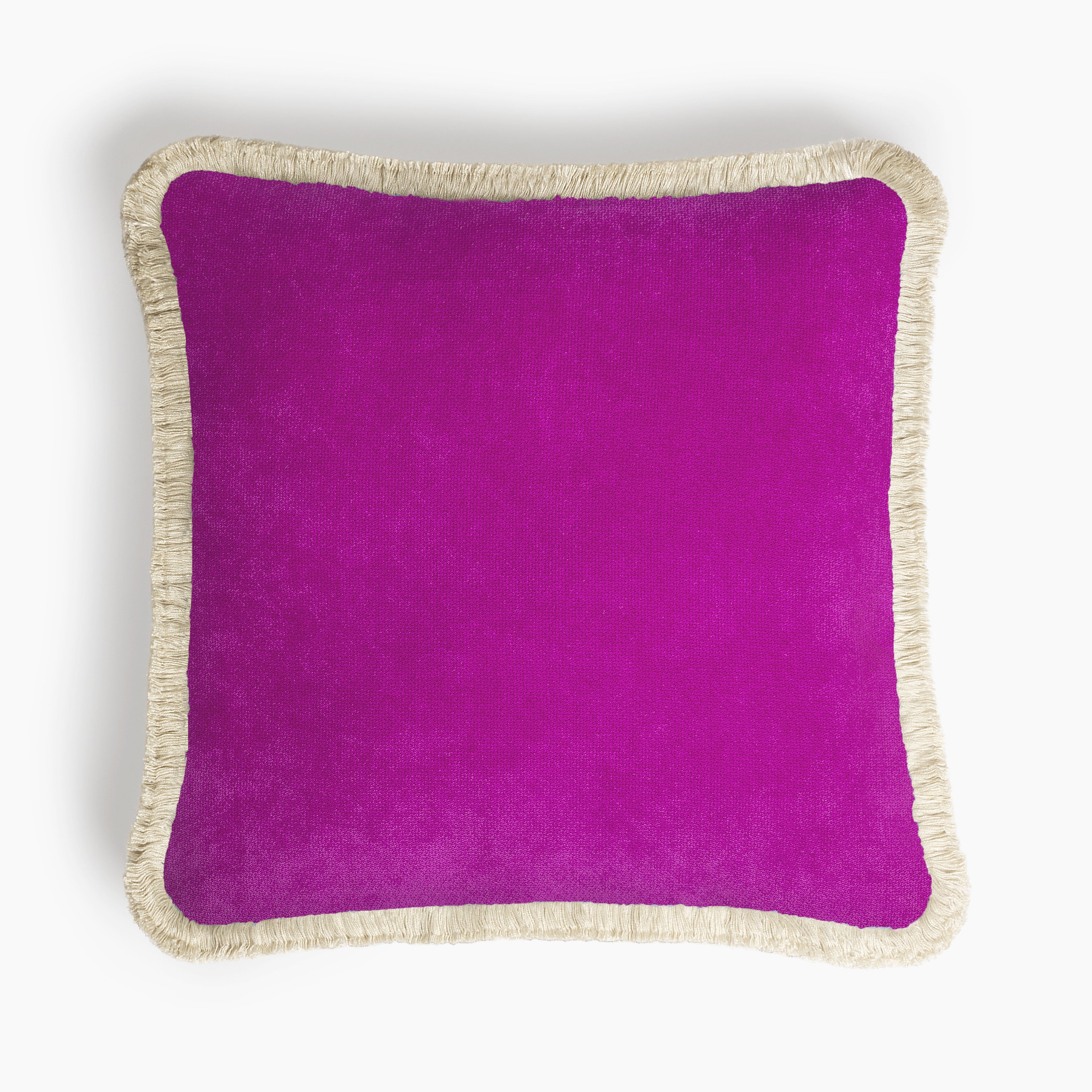 Lo Decor Lilac Velvet Fringe Pillow