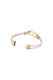 Valentino Garavani Leather Vlogo Signature Bracelet   Gold