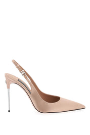 Dolce & Gabbana Satin Slingback Decol   Neutral