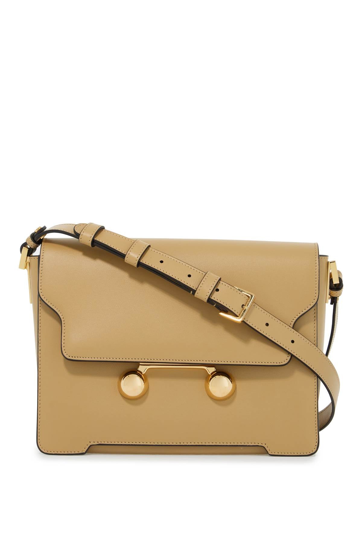 Marni Medium Trunkaroo Shoulder Bag   Beige