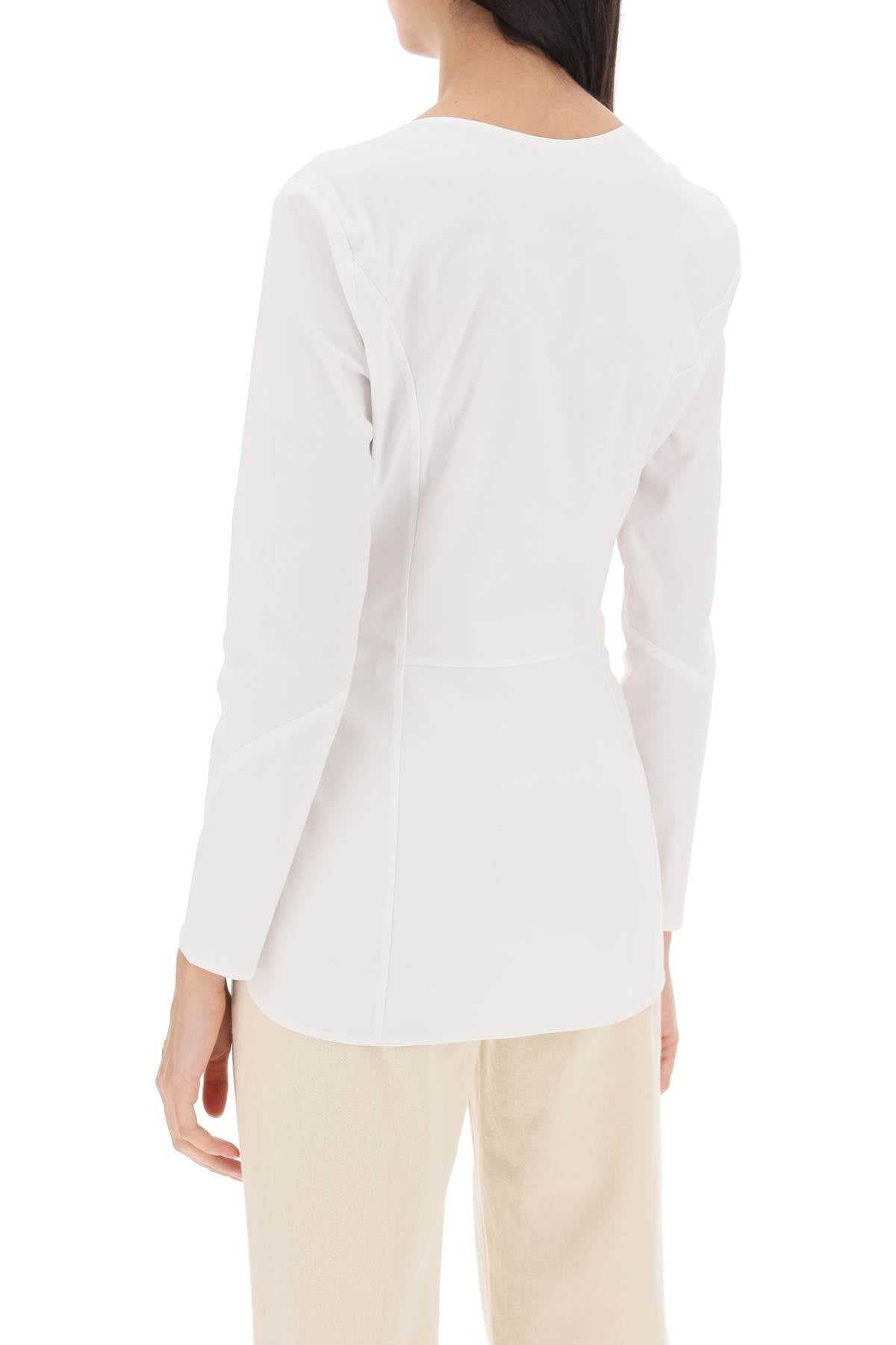 By Malene Birger Leiya Poplin Blouse   White