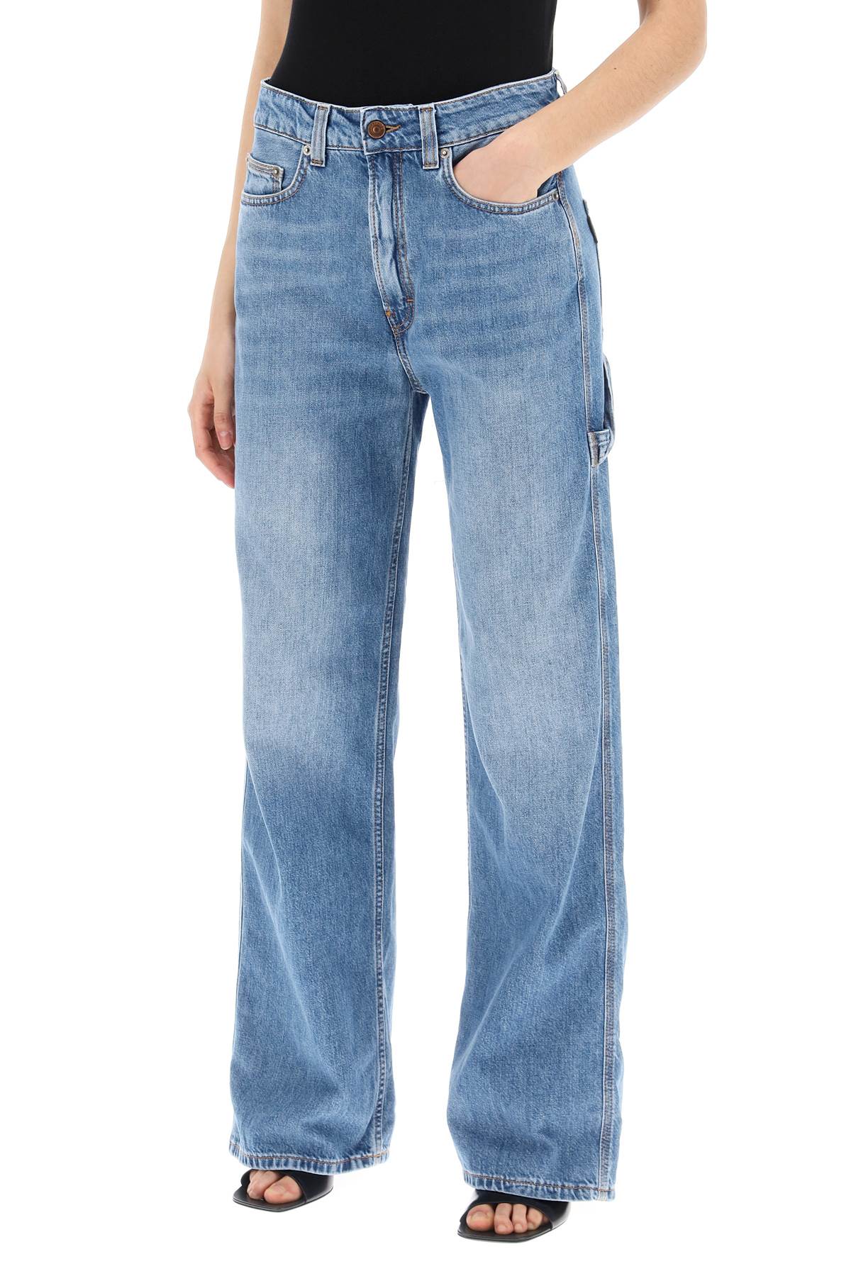 Haikure Winona Wide Leg Jeans   Blue