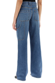 Tory Burch high-waisted cargo style jeans in