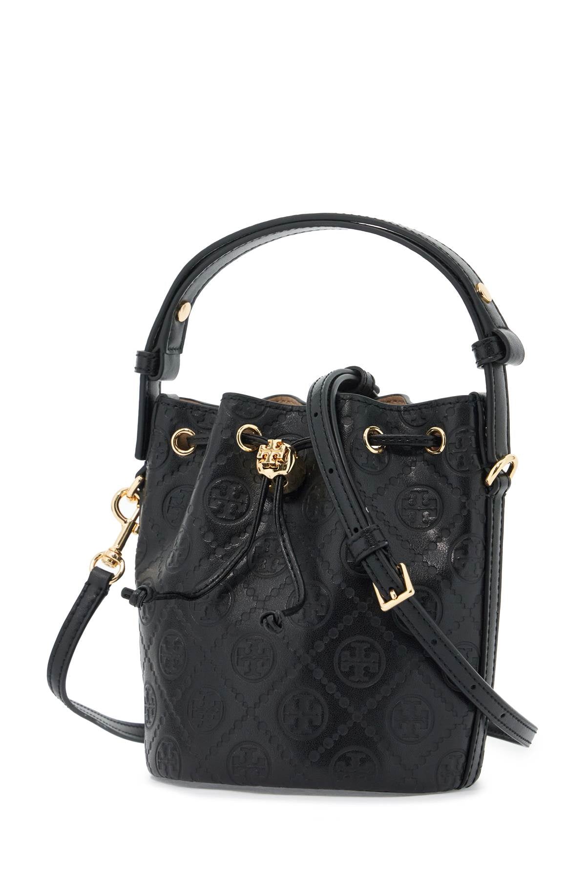 Tory Burch mini t monogram leather bucket bag