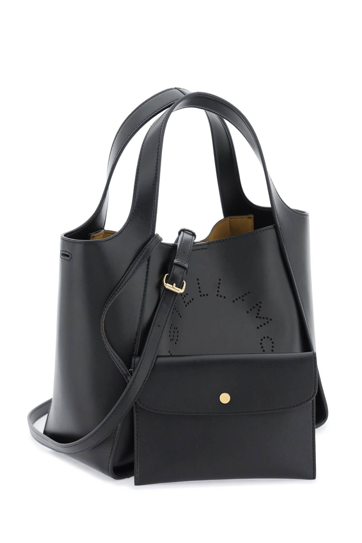 Stella Mc Cartney Stella Logo Tote Bag   Black