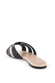 3 Juin Replace With Double Quotenerea Cross Strap Slide   Black