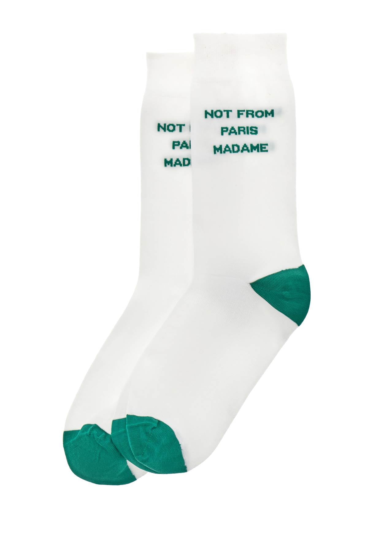 Drole De Monsieur 'La Chaussette Slogan' Socks   White