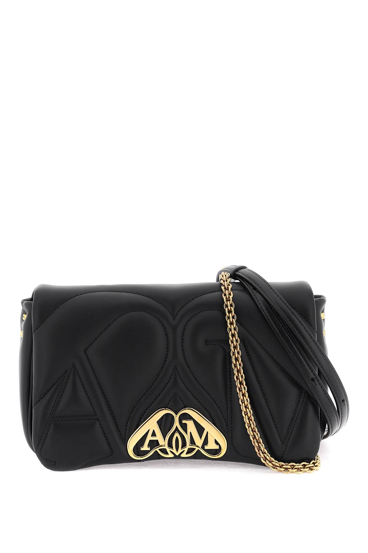 Alexander Mcqueen Seal Shoulder Bag   Black