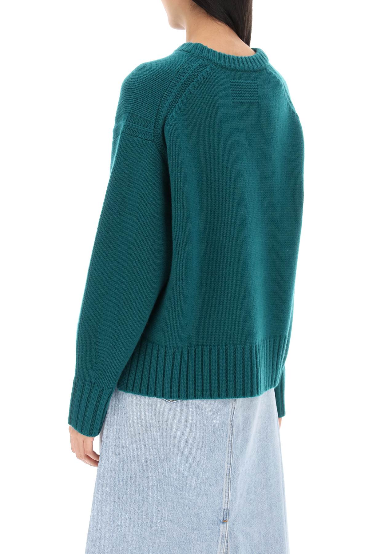 Guest In Residence Crew Neck Sweater In Cashmere   Green