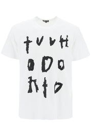 Comme Des Garcons Homme Plus Artwork Print T Shirt   White