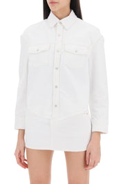 Wardrobe.Nyc Boxy Denim Overshirt   White