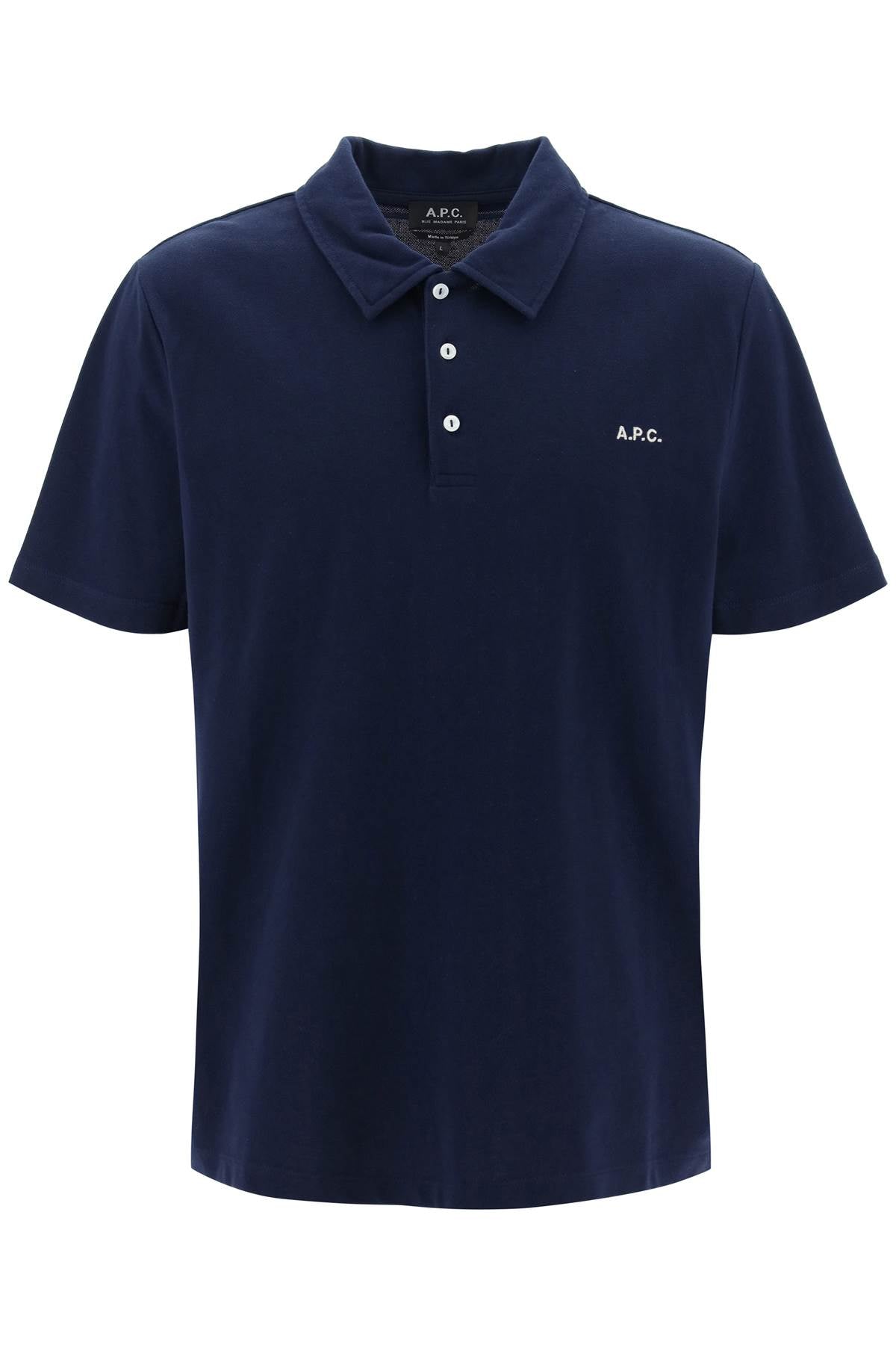 A.P.C. Carter Polo Shirt With Logo Embroidery   Blue