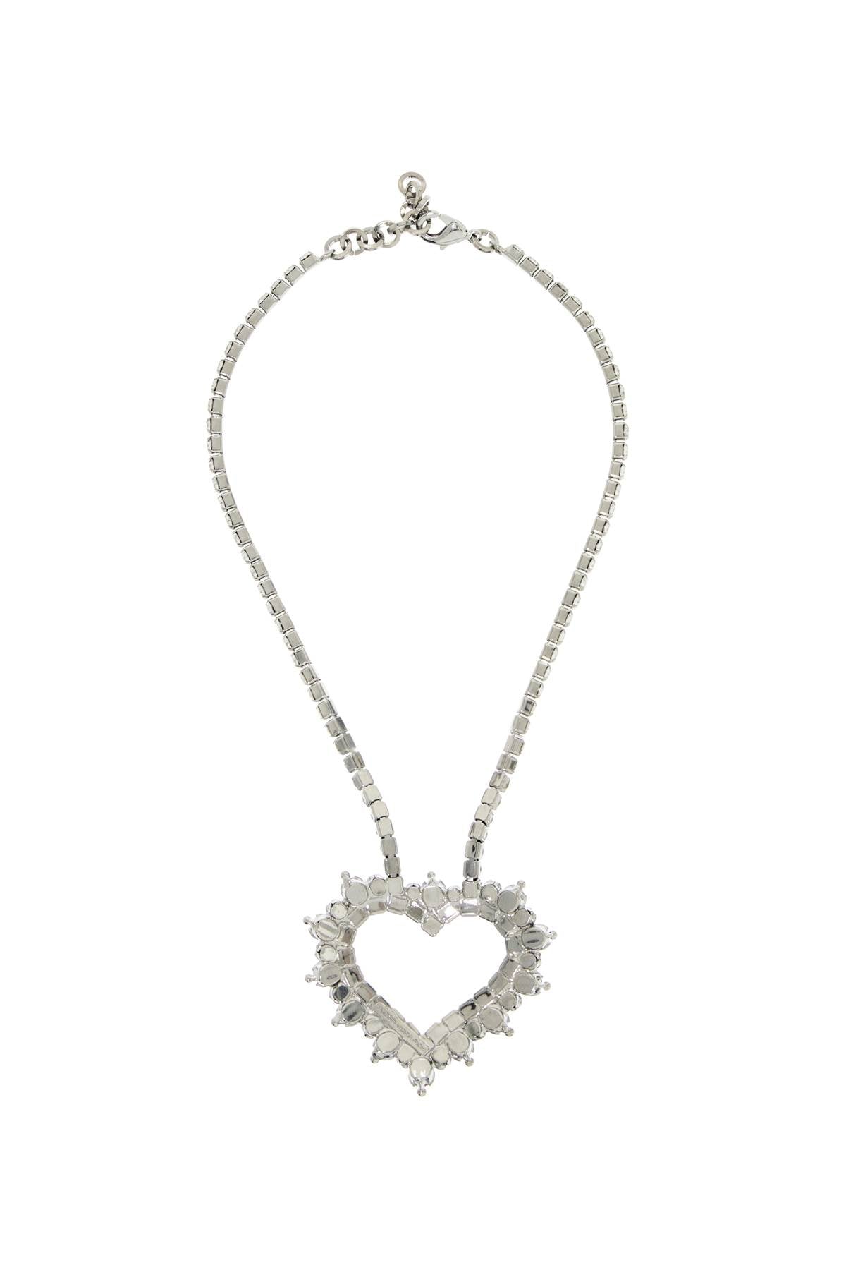 Alessandra Rich Necklace With Heart Pendant   Silver