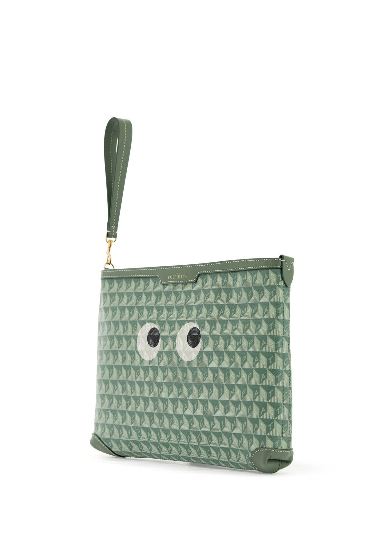 Anya Hindmarch "pouch I Am A Plastic Bag With Eyes   Green