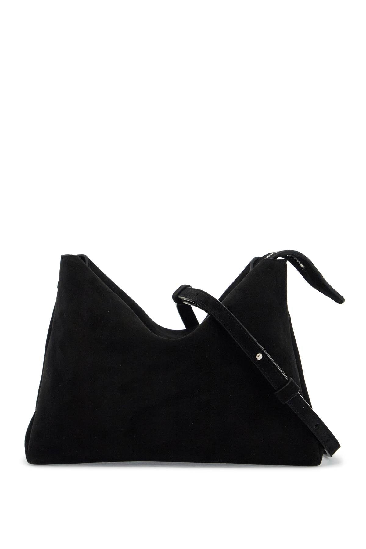 Khaite Suede Leather Lina Clutch Bag   Black