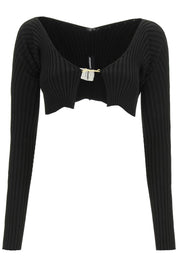 Jacquemus La Maille Pralù Micro Cardigan   Black