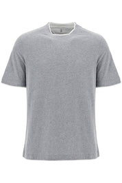 Brunello Cucinelli Layered Effect T Shirt   Grey