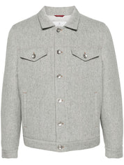 Brunello Cucinelli Coats Light Grey