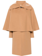 Chloè Coats Leather Brown