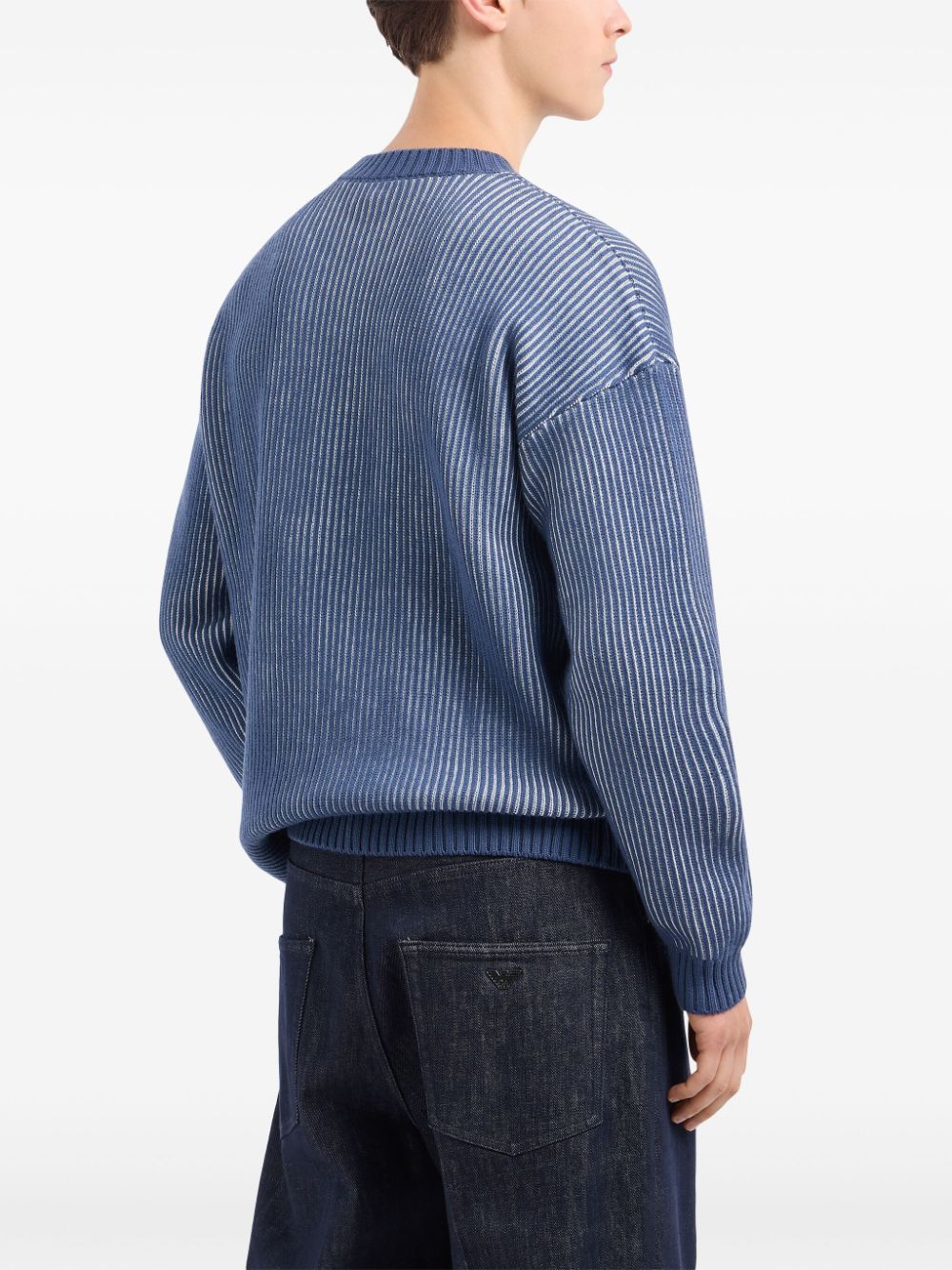 Emporio Armani Sweaters Clear Blue