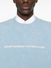 Emporio Armani Sweaters Clear Blue