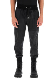 Dolce & Gabbana Patchwork Wool Joggers   Black