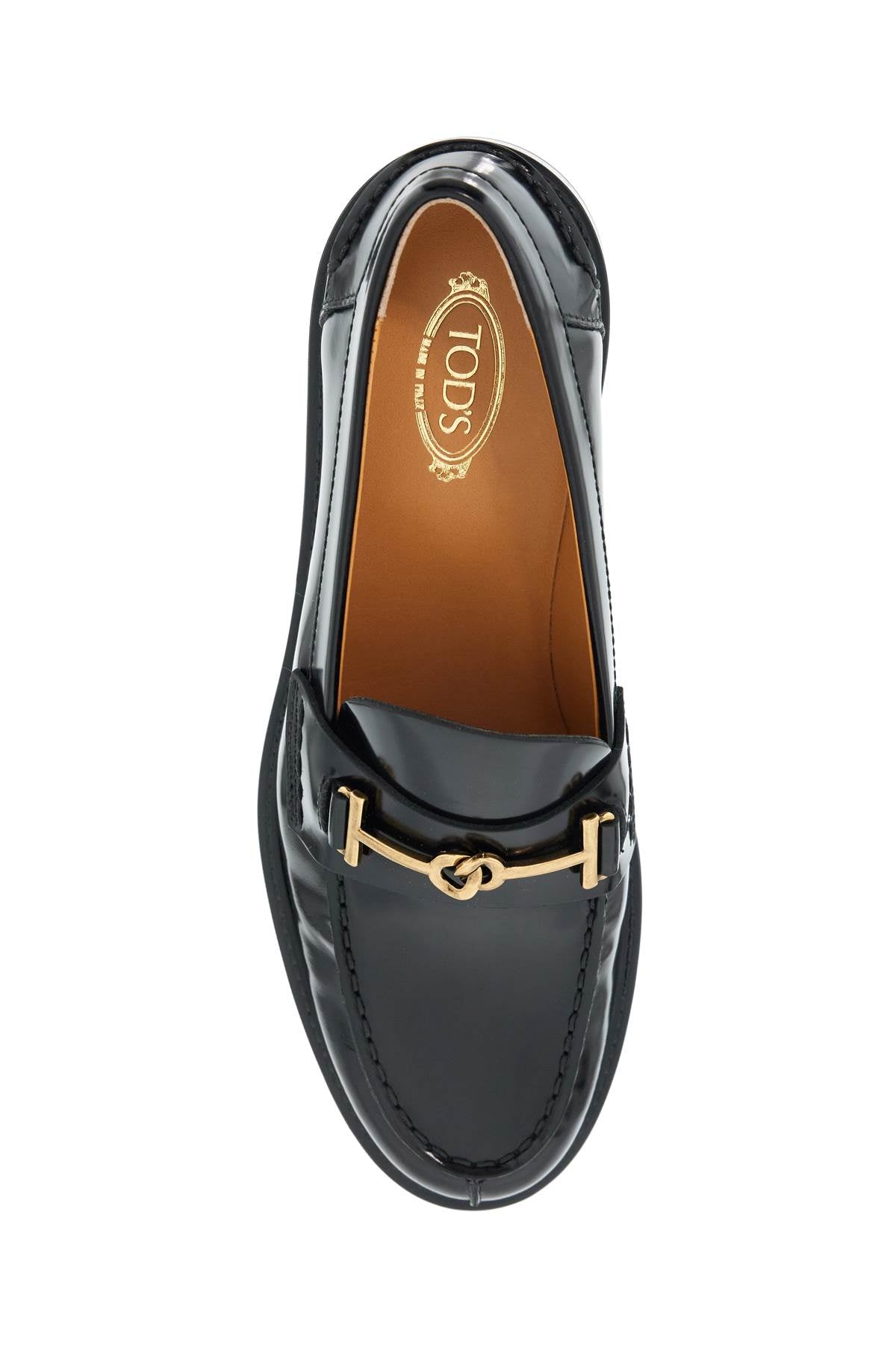 Tod's Leather Loafers For   Black