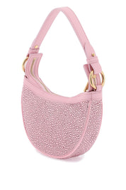 Versace Repeat Mini Hobo Bag With Crystals   Pink