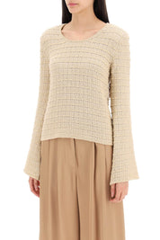 By Malene Birger Replace With Double Quotecharmina Cotton Knit Pullover   Beige