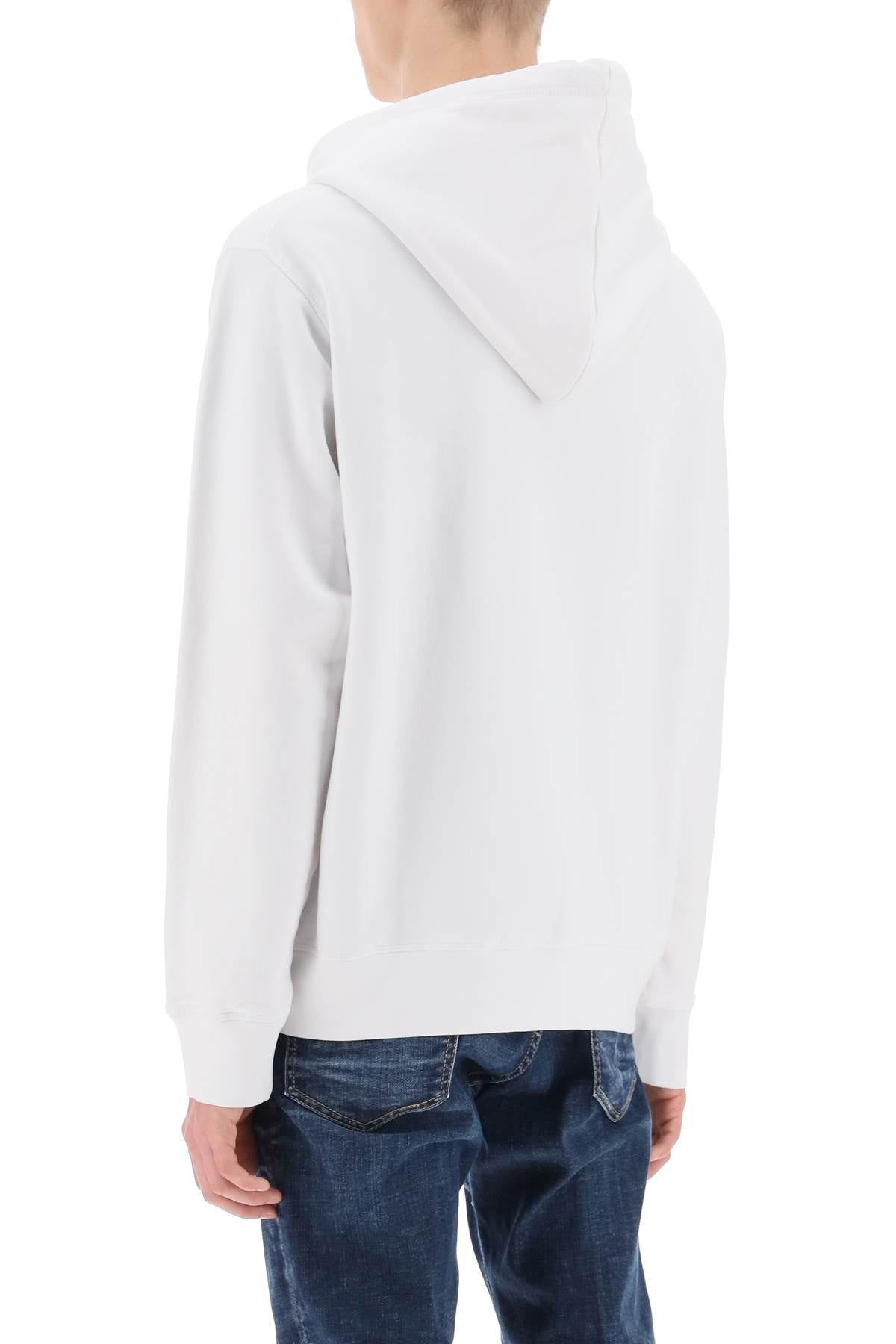 Dsquared2 Cool Fit Printed Hoodie   White