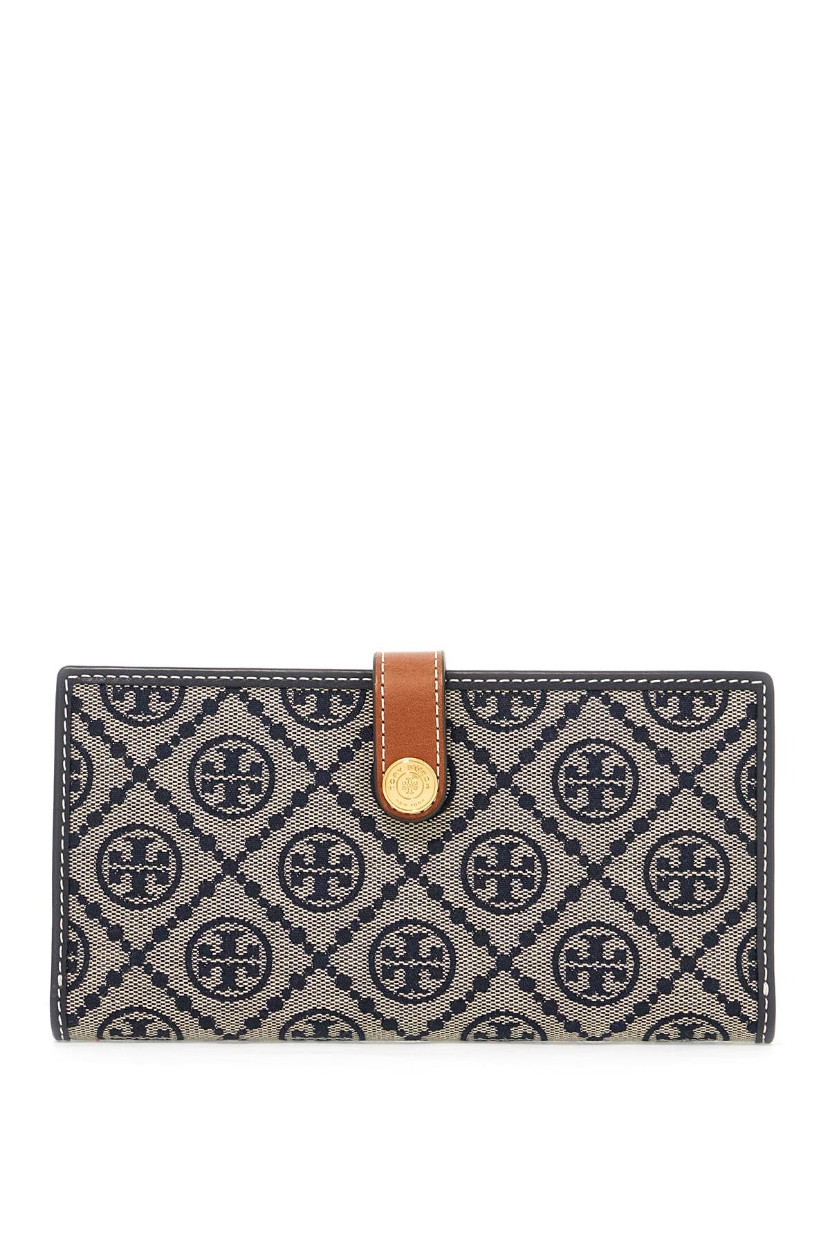 Tory Burch Thin T Monogram Wallet   Blue