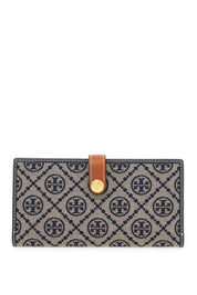 Tory Burch Thin T Monogram Wallet   Blue