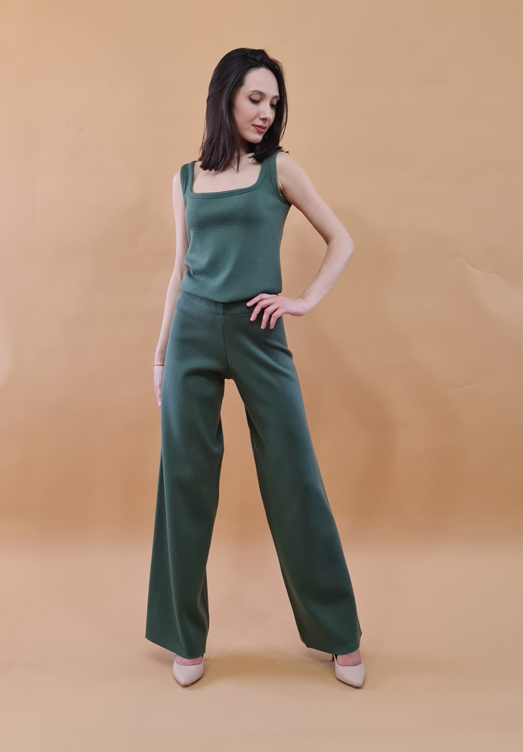 Silenzio Merino Wide-Leg Trousers