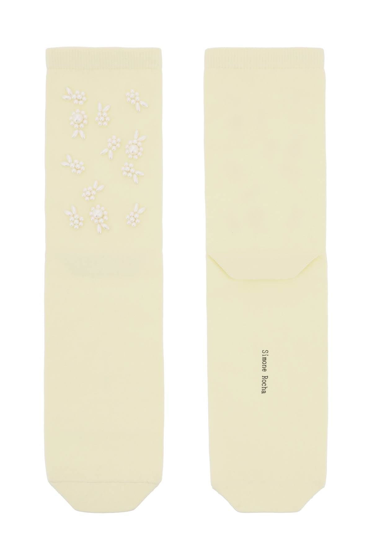 Simone Rocha Crystals Socks   White