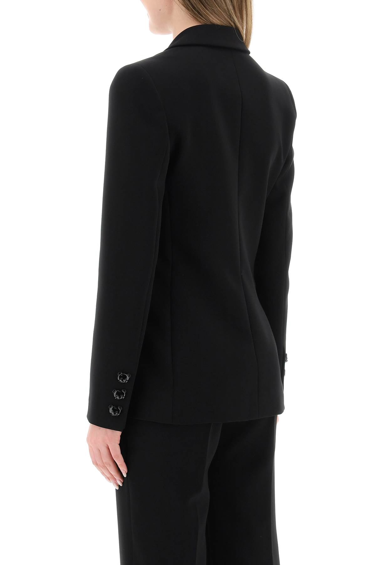 Moschino Blazer With Teddy Bear Buttons   Black