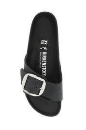 Birkenstock Madrid Big Buckle Slides   Black