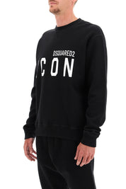 Dsquared2 Icon Crew Neck Sweatshirt   Black