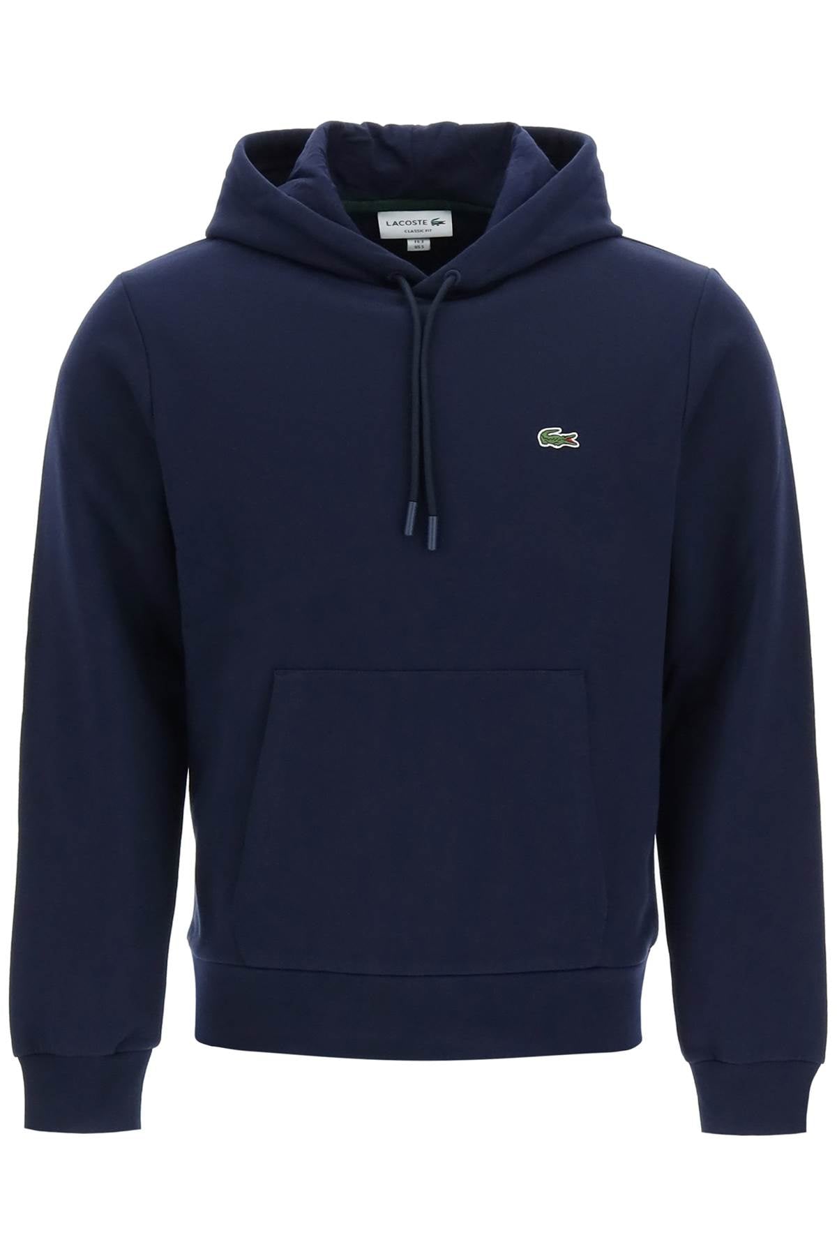 Lacoste Hoodie With Logo Patch   Blue