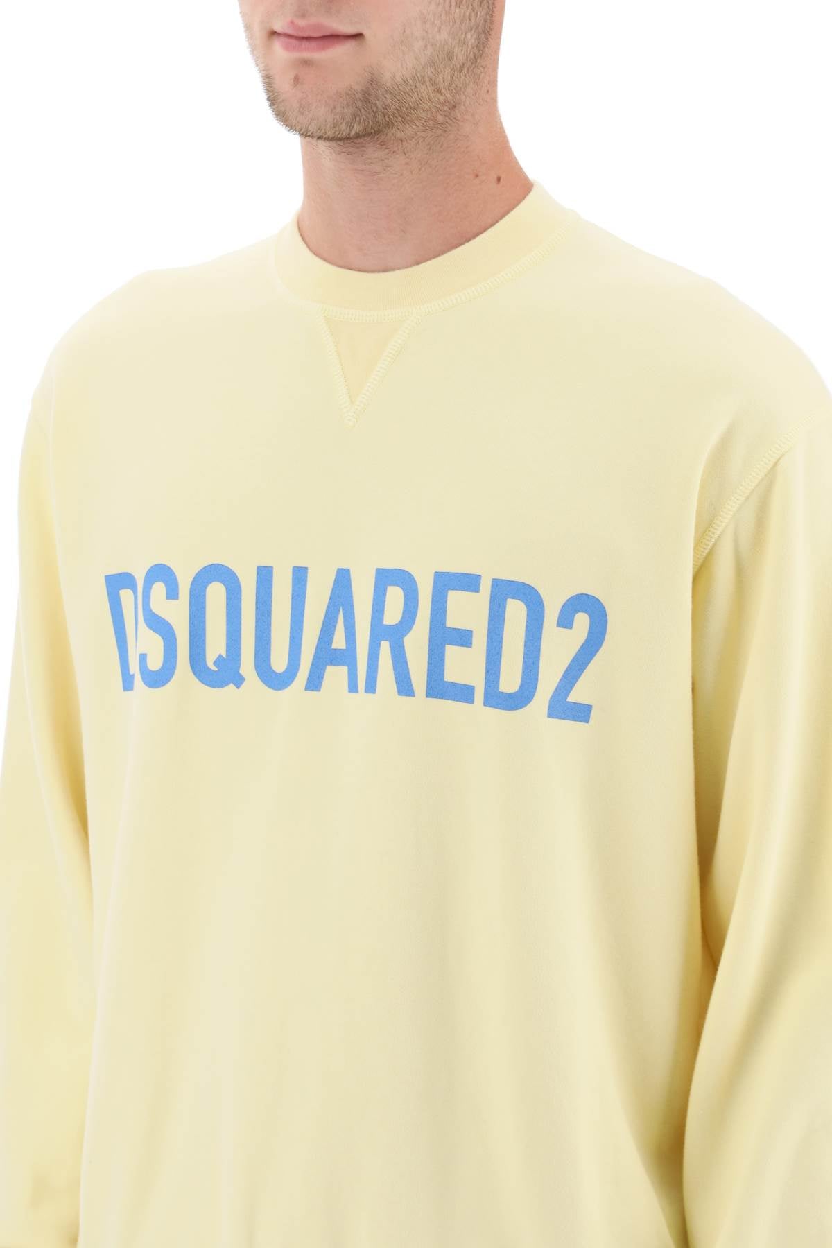 Dsquared2 Logo Print Sweatshirt   Yellow