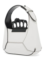 Alexander Mcqueen Mini Jewelled Hobo Bag   White