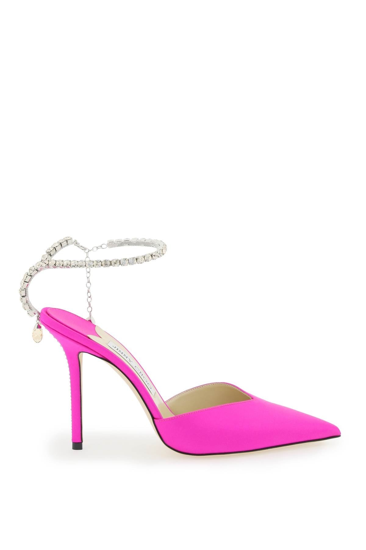 Jimmy Choo Saeda 100 Satin Pumps   Fuchsia