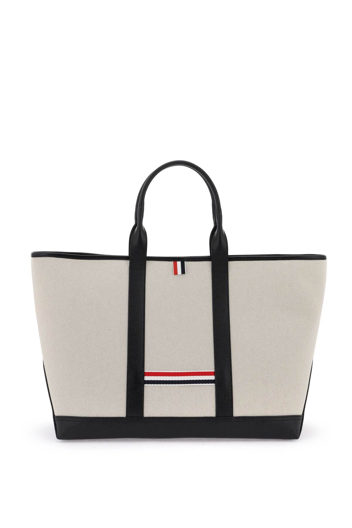 Thom Browne Interlock Medium Tote Bag   Black