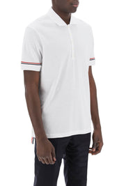 Thom Browne Tricolor Intarsia Polo Shirt   White