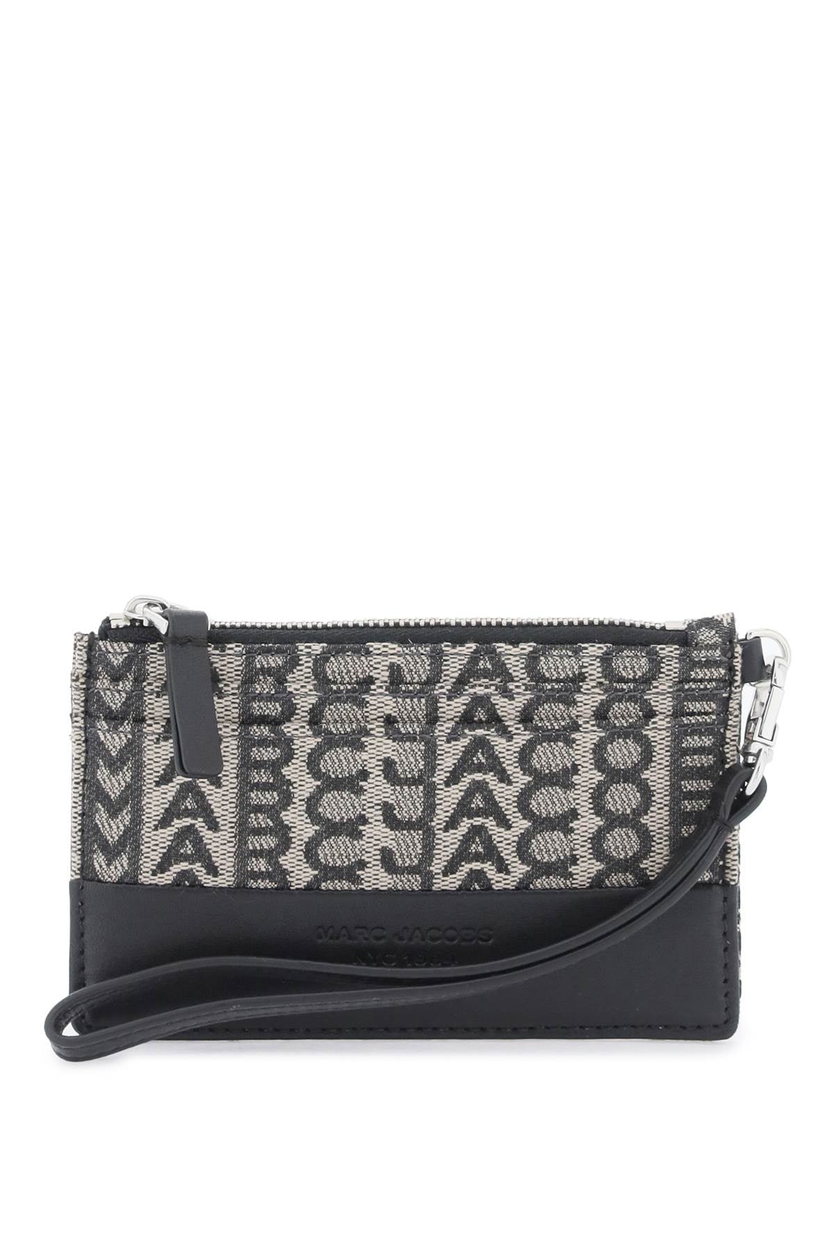 Marc Jacobs The Monogram Top Zip Wristlet Wallet   Beige