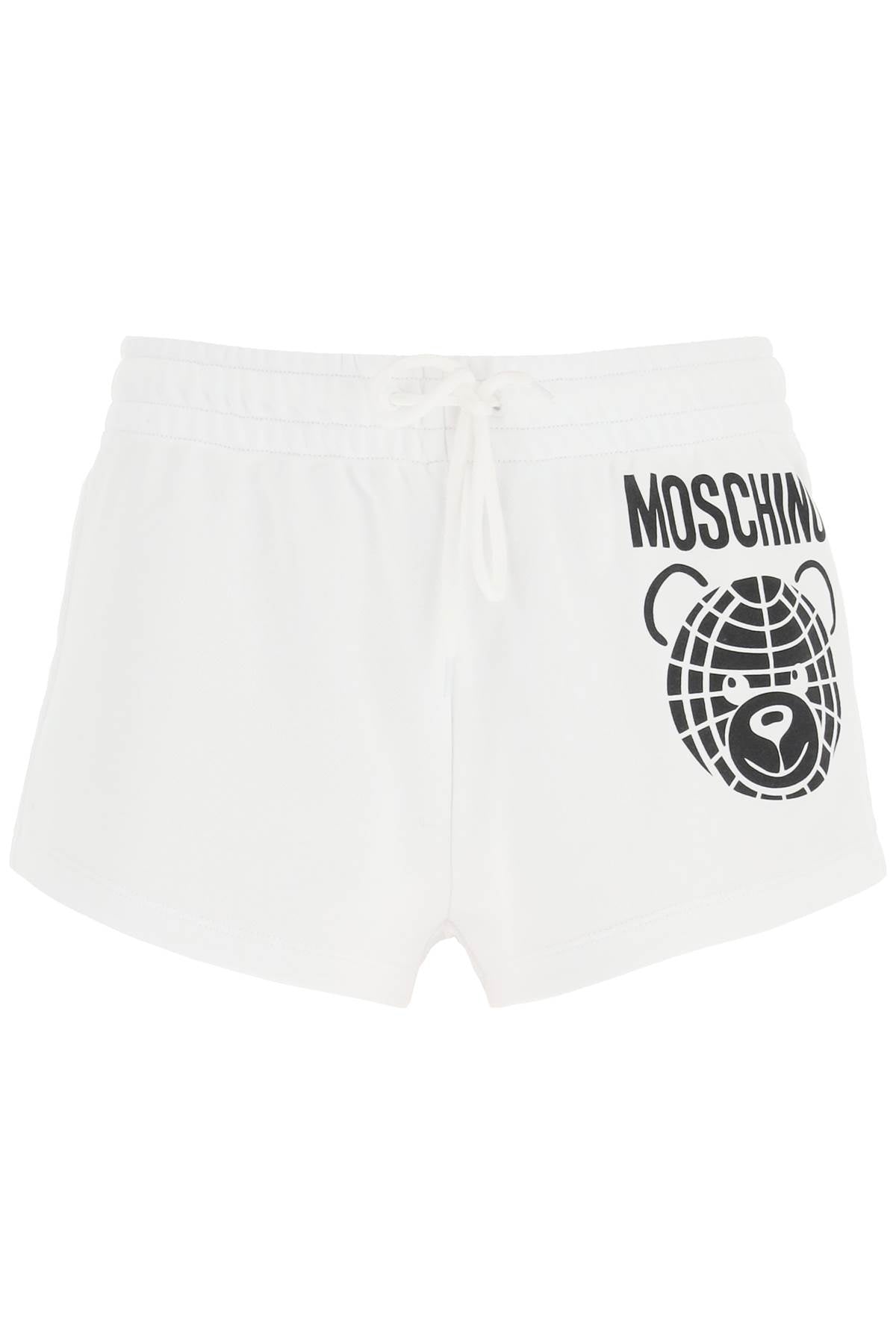 Moschino Sporty Shorts With Teddy Print   White