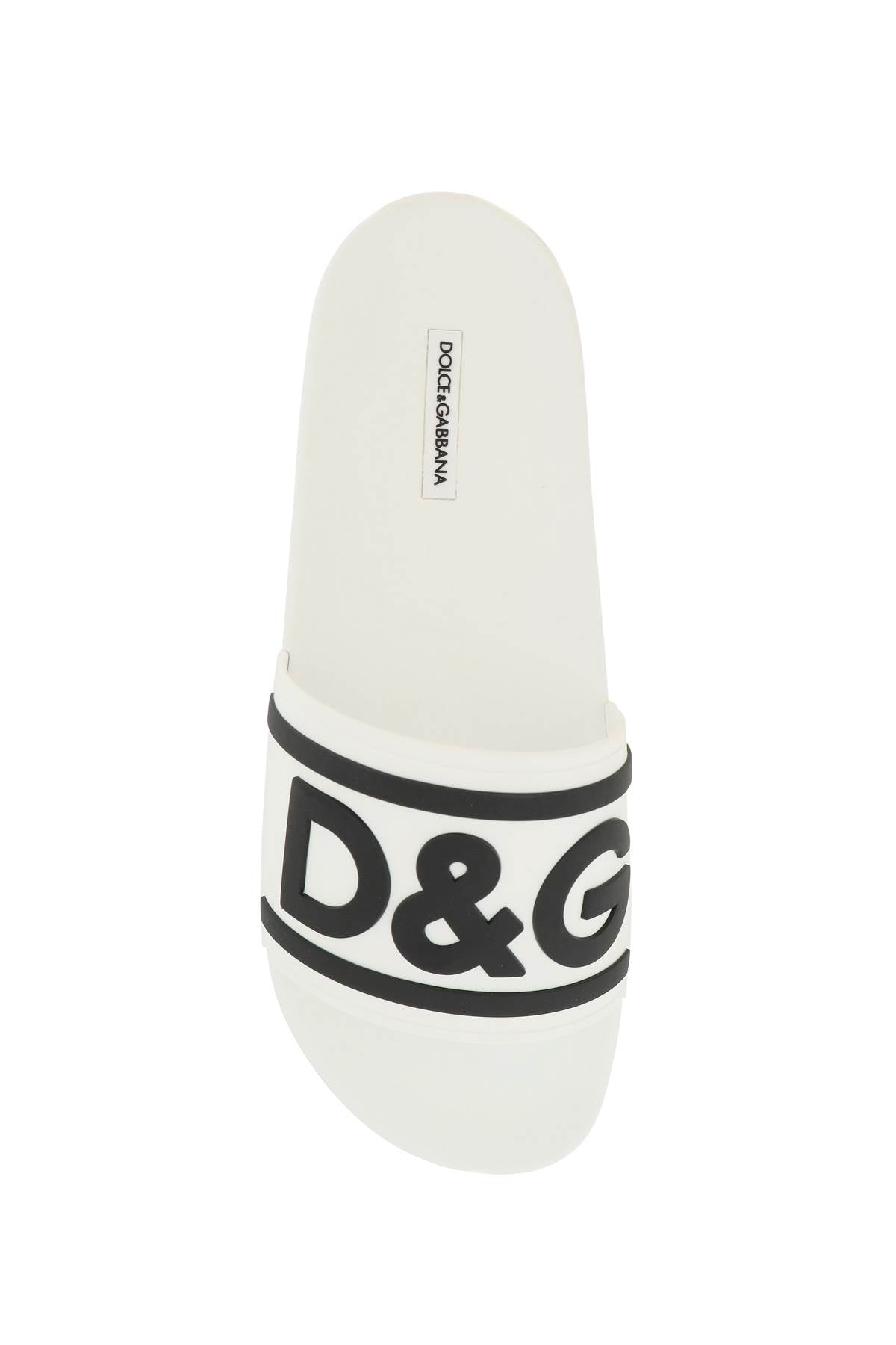 Dolce & Gabbana Logoed Slides   White